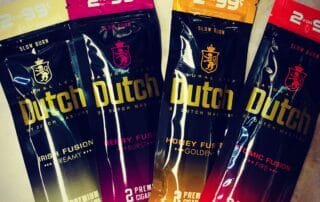 Dutch cigarillos variety packs and branded pen.